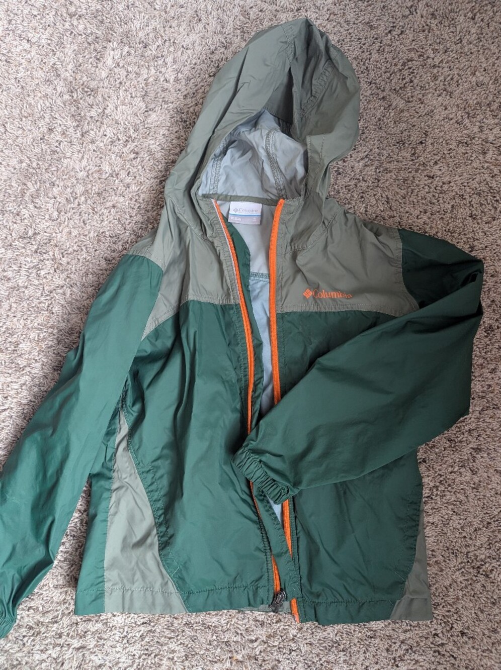 Columbia Boy's Green Lightweight Hooded Jacket